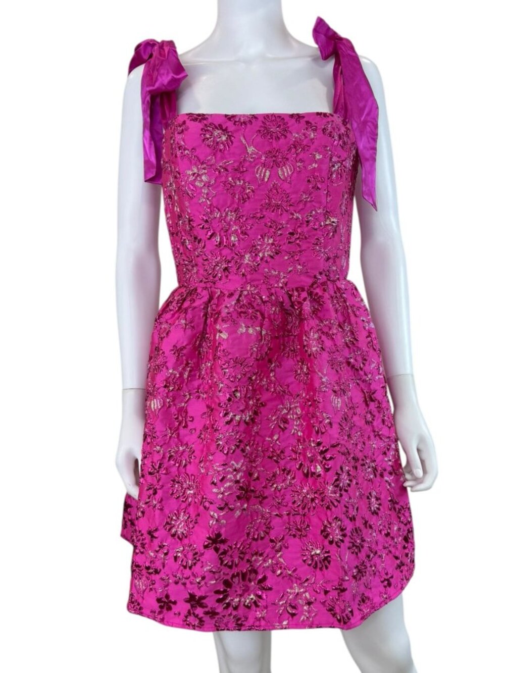 SUGAR LIPS NWT Bright Pink Brocade Mini Cocktail Dress Size M A0832